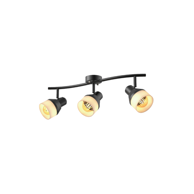 3*E27 black ceiling light
