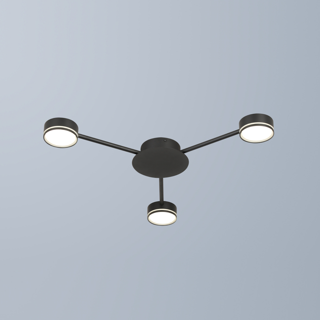 black three heads ceiling light gx53
