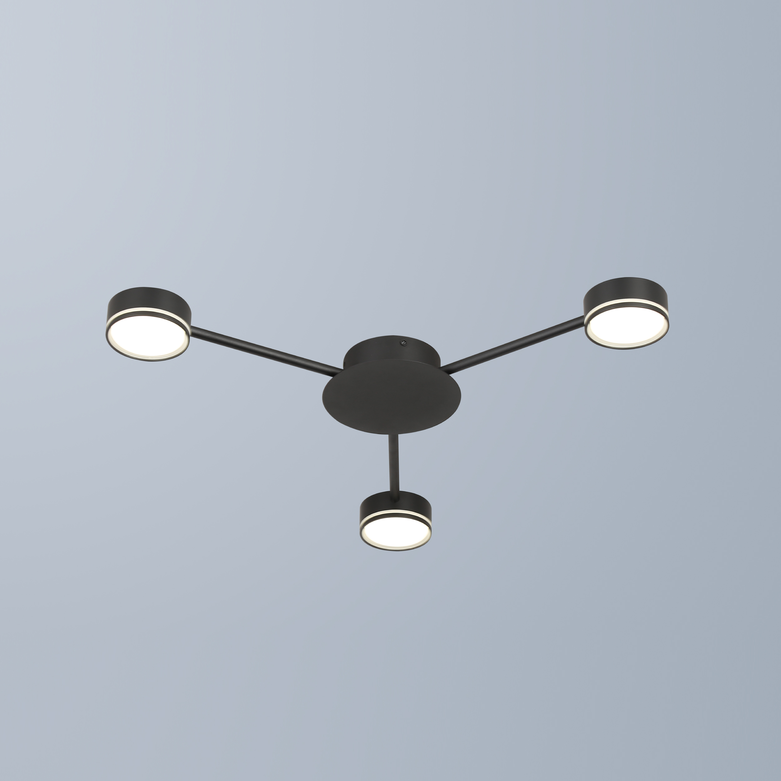 black three heads ceiling light gx53