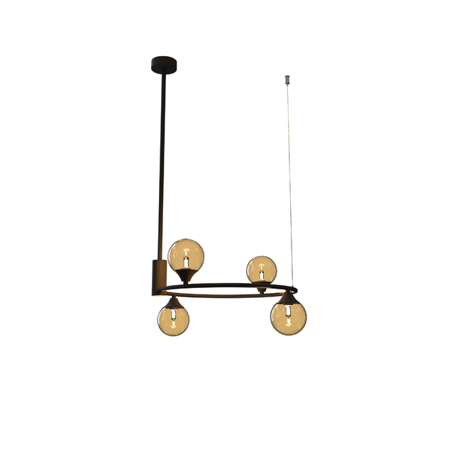 balck and amber G9 pendant light