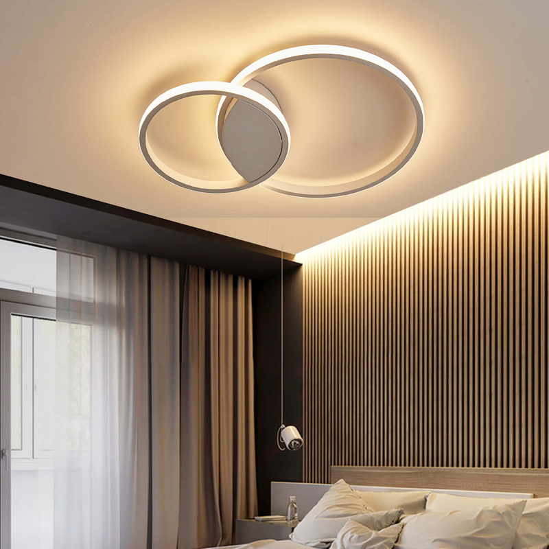 two round warm color led ceiling light