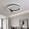 Black and white led ceiling light for bedroom