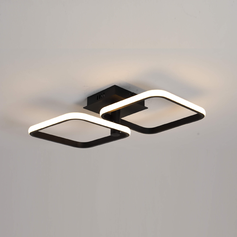 Two square LED ceiling lamp