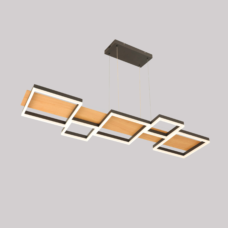 five squares led pendant light