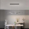 Black wave led ceiling light for dining room