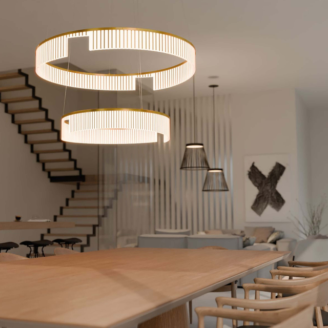 Modern Tiered Circular Chandelier