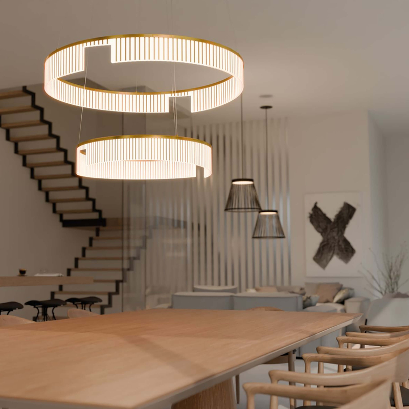 Modern Tiered Circular Chandelier