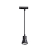 black wine glass shape pendant track light