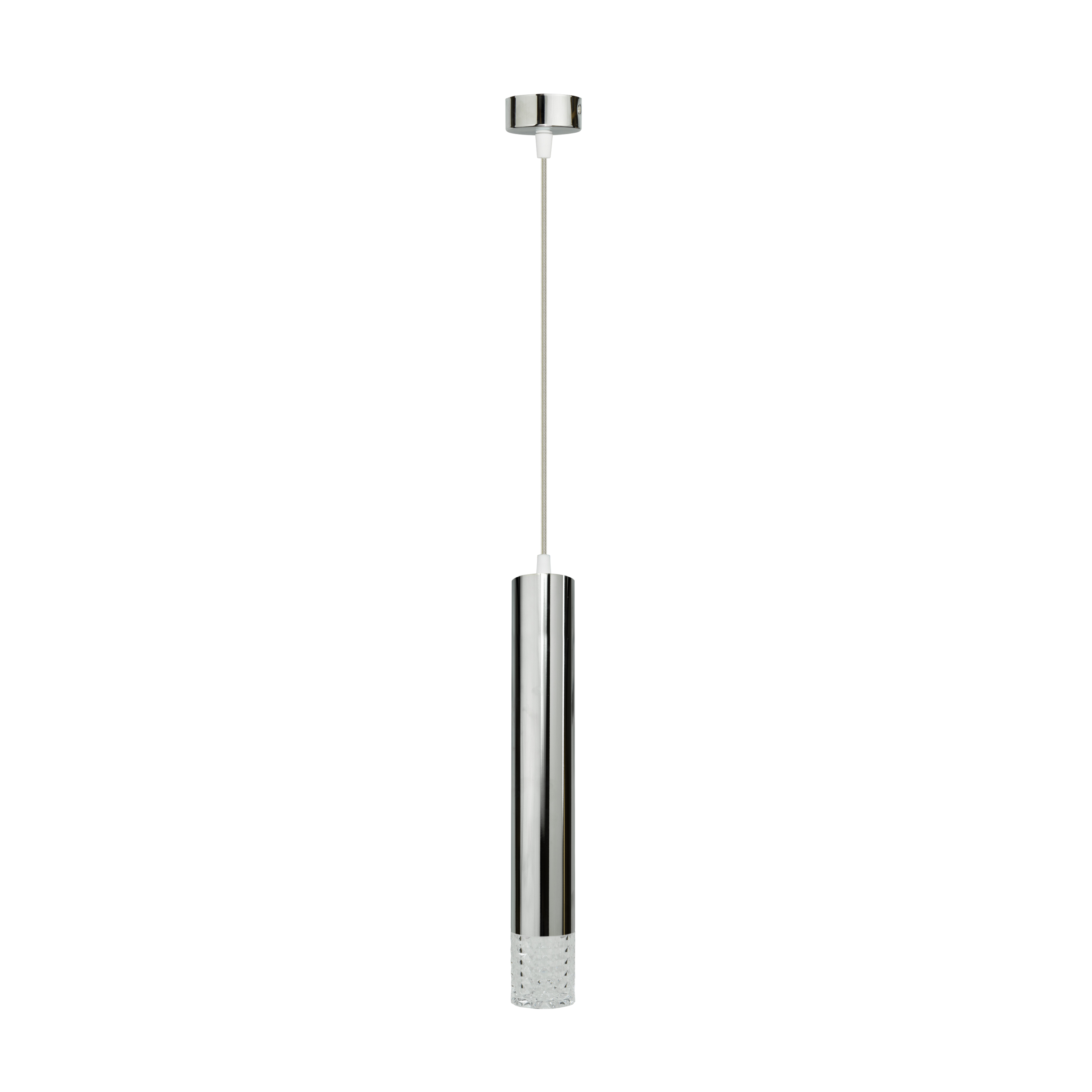 gu10 silver long tube aluminum pendant light