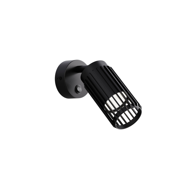 gu10 hollow wall light black housing
