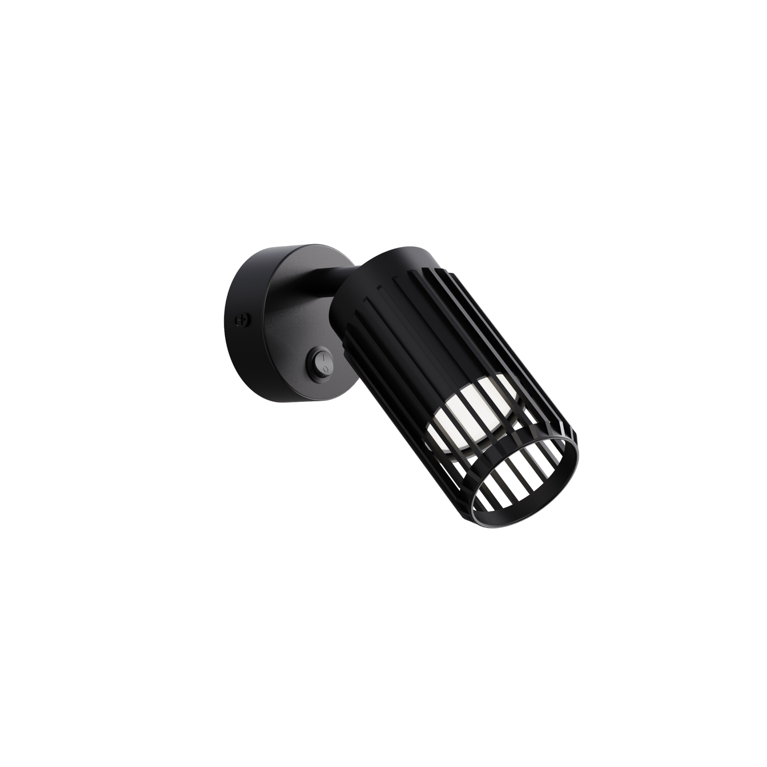gu10 hollow wall light black housing