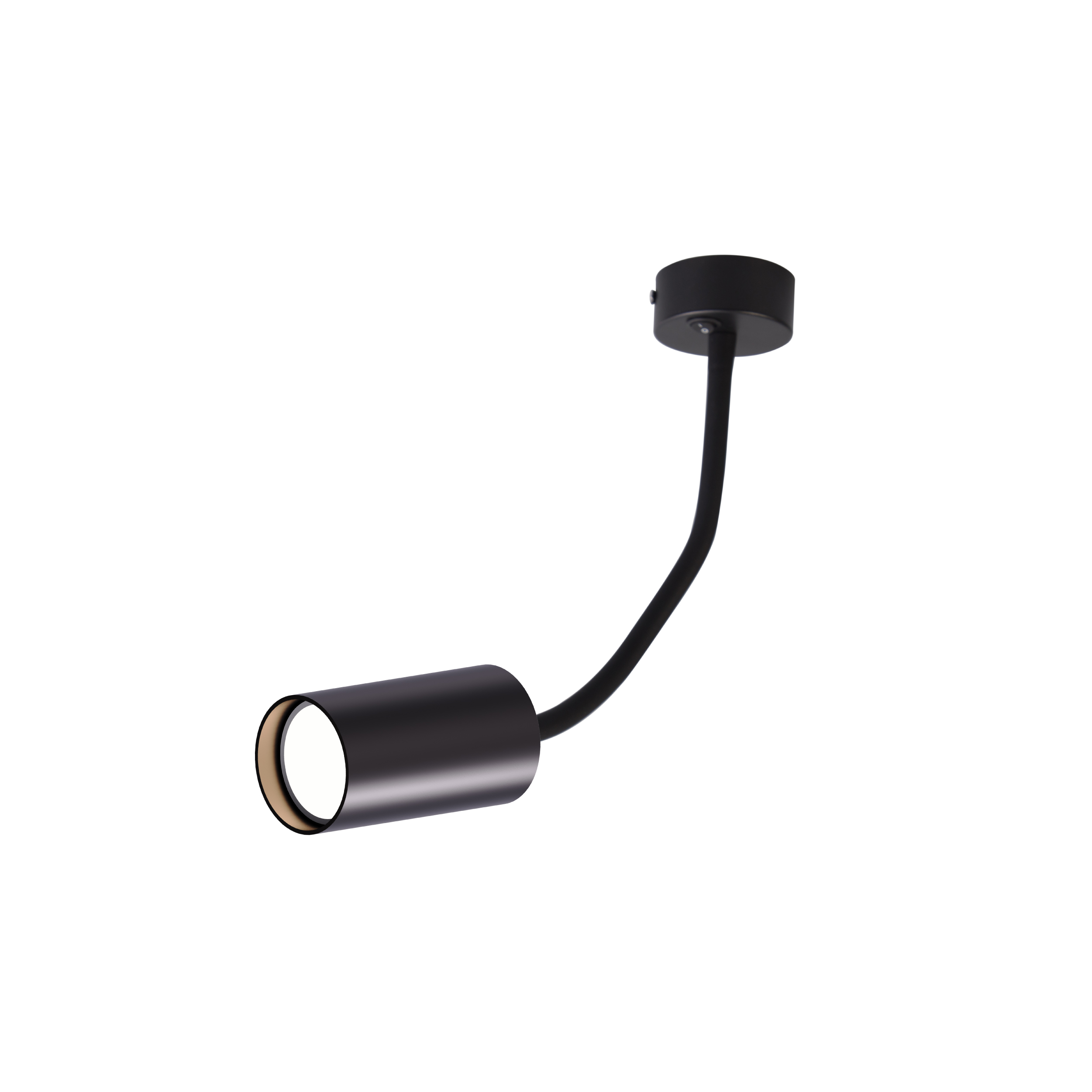 single light head spot light black downlight