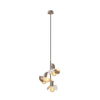 three head metal gold pendant light