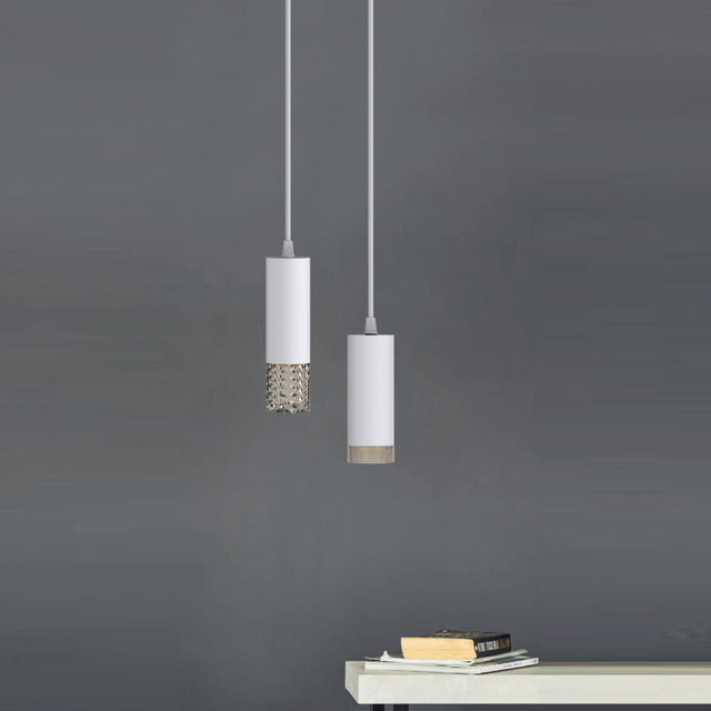 GU10 Flute Cylinder Pendant Light