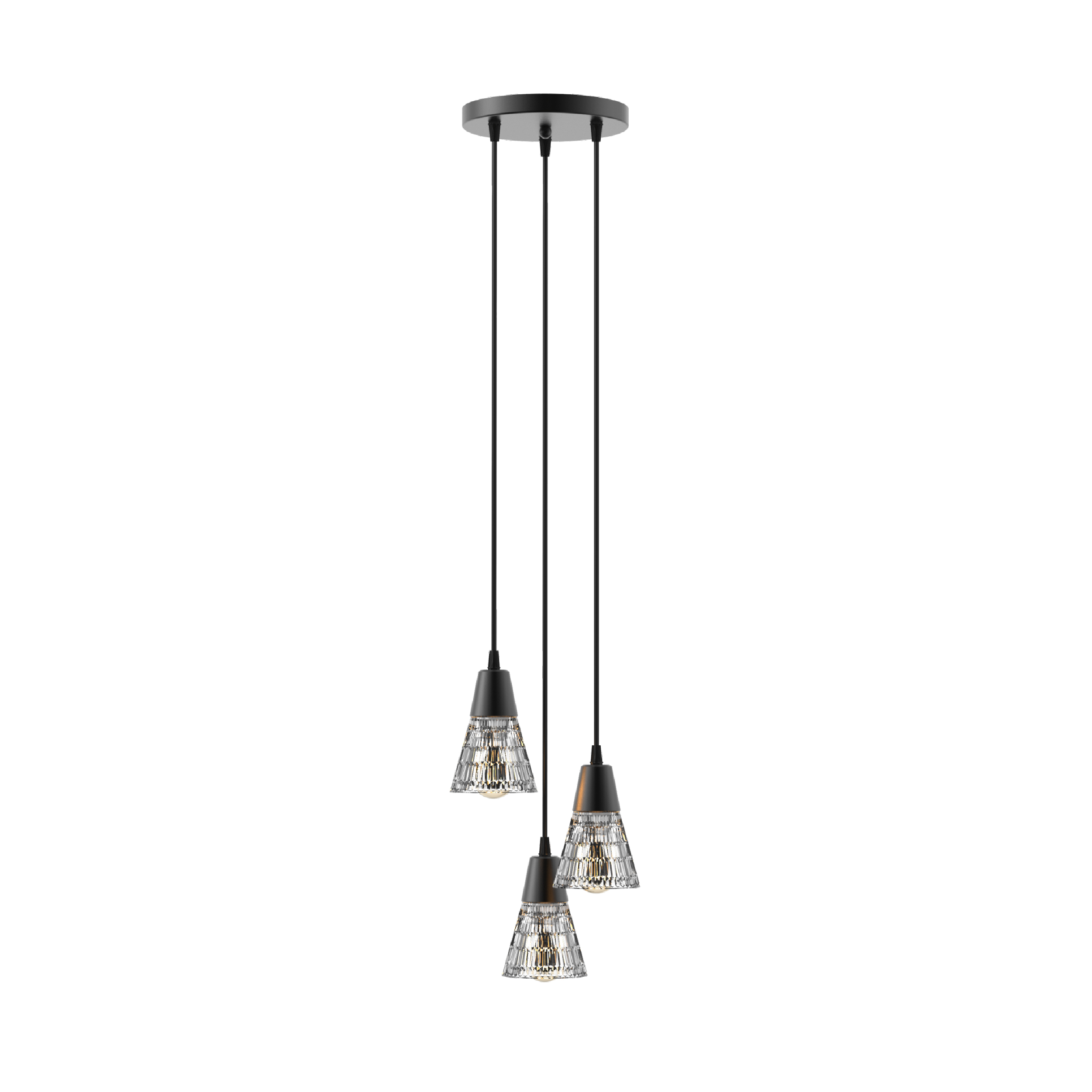 clear glass shade 3*e27 pendant light