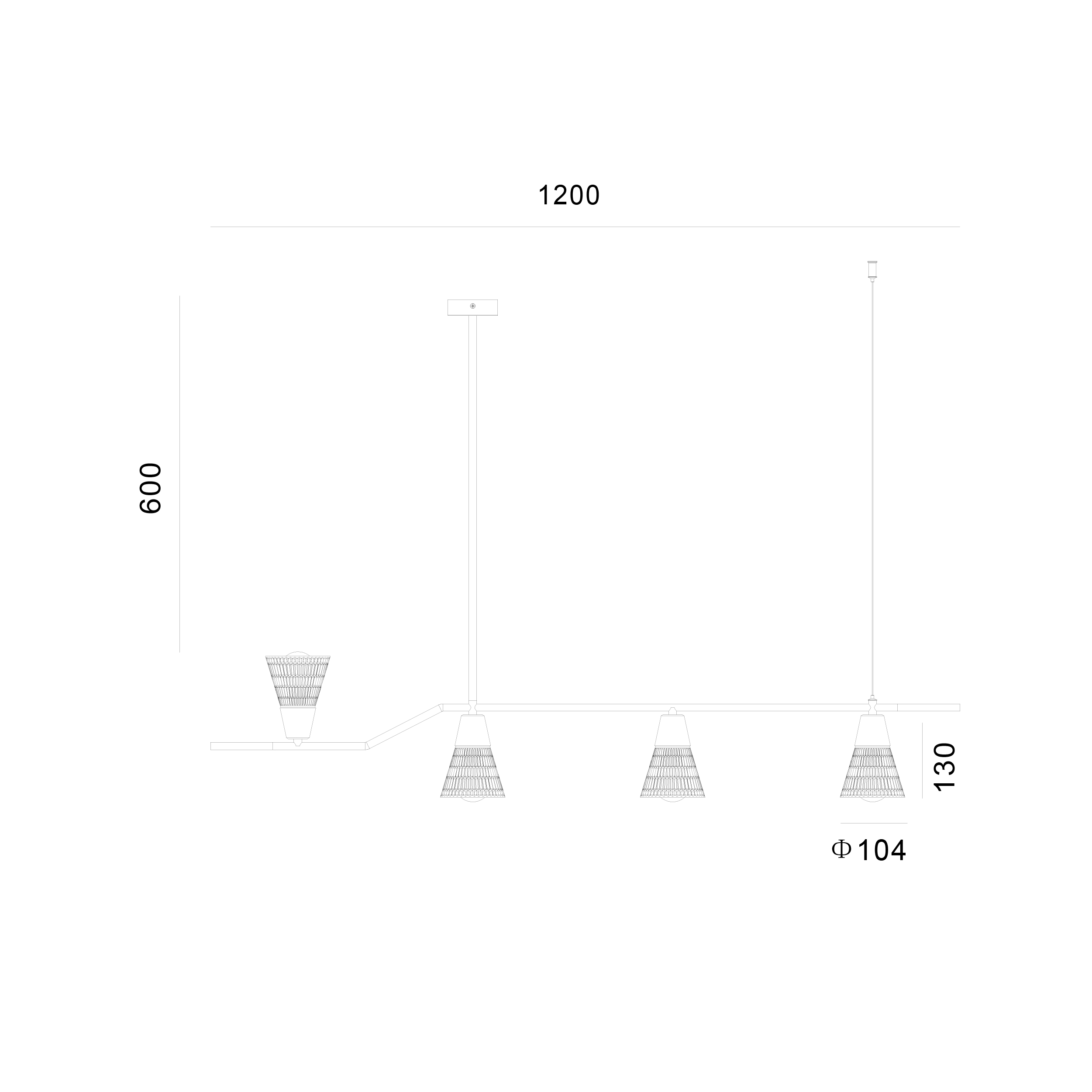 E27 Multi-Light Mini Pendant