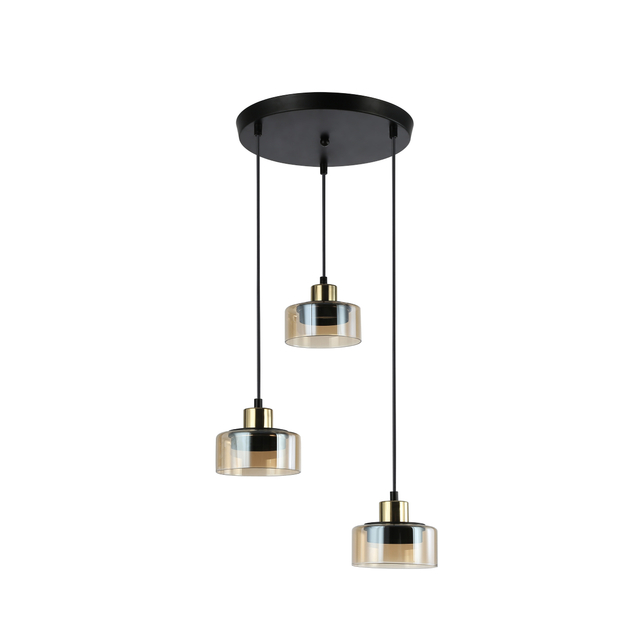 three gx53 pendant light with glass cover
