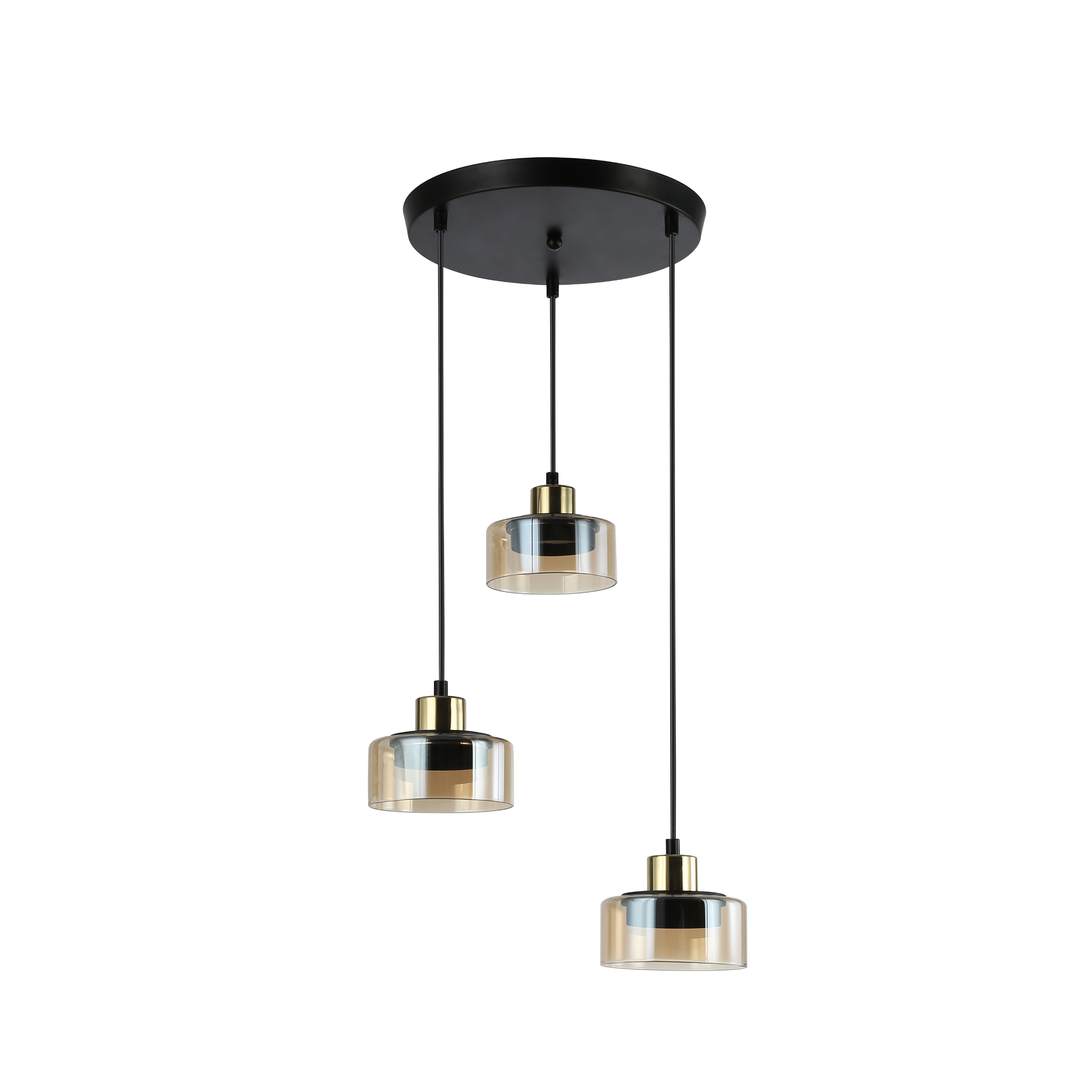 three gx53 pendant light with glass cover