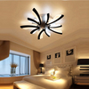 curved blades style led ceiling lamp intalled in living room