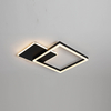 two square black LED ceiling lamp
