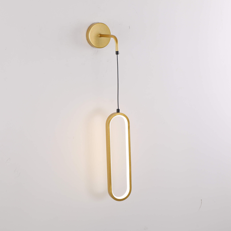 Decorative dual-head adjustable wall lamps with brass finish details