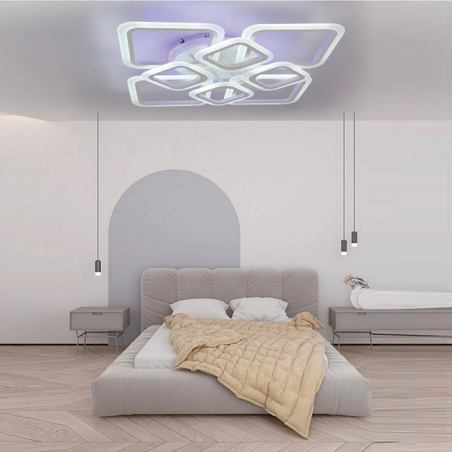 Eight square led ceiling light for bedroom