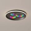 Sleek White Ceiling Lamp with Multicolored Accent Lighting