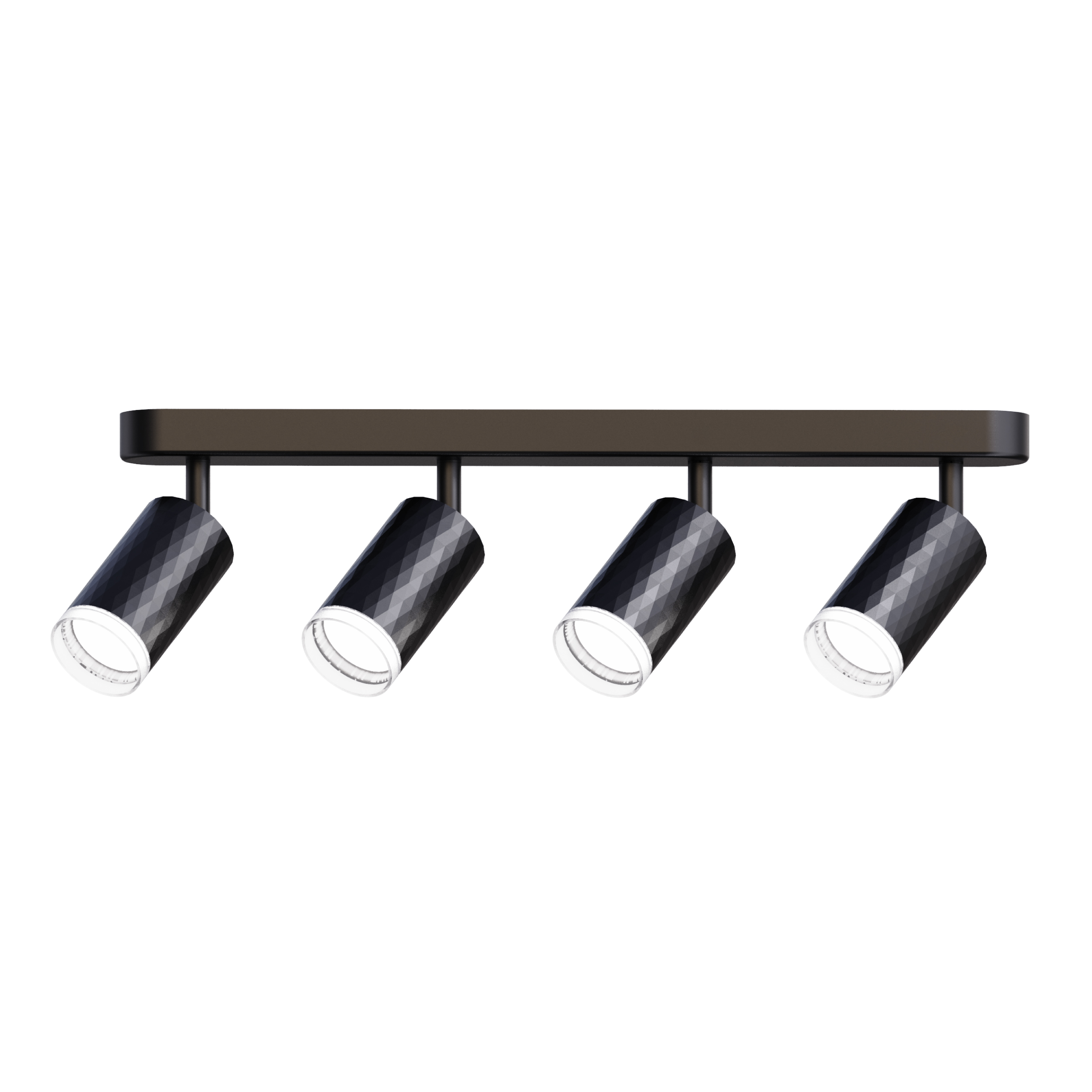 four spot light downlights with diamond shape