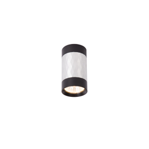 black and silver gu10 ceiling downlight