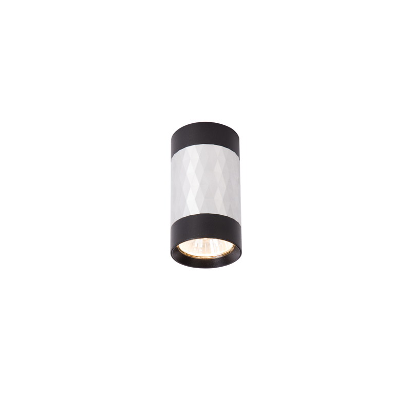 black and silver gu10 ceiling downlight