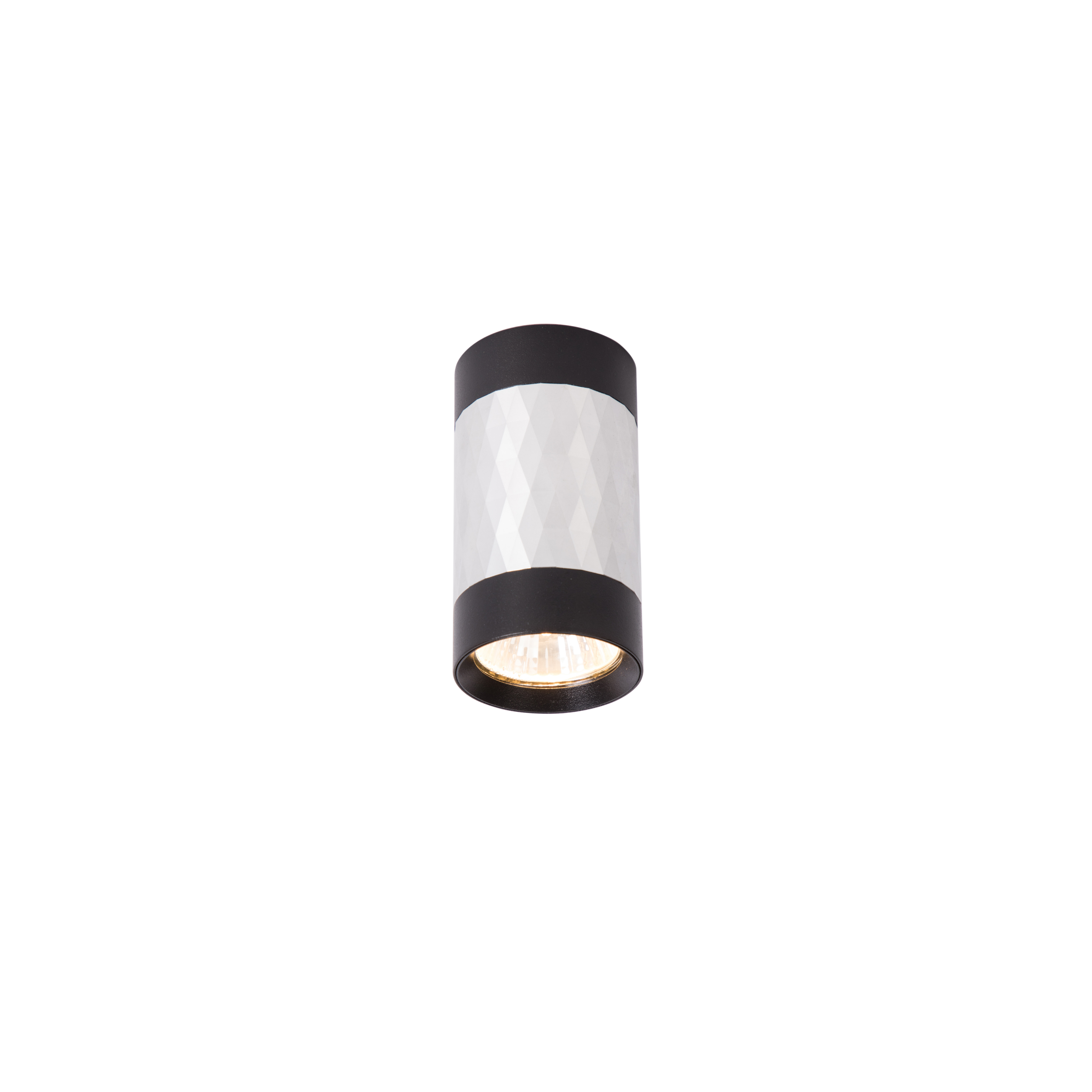 black and silver gu10 ceiling downlight