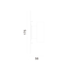hexagonal simple type wall light dimension