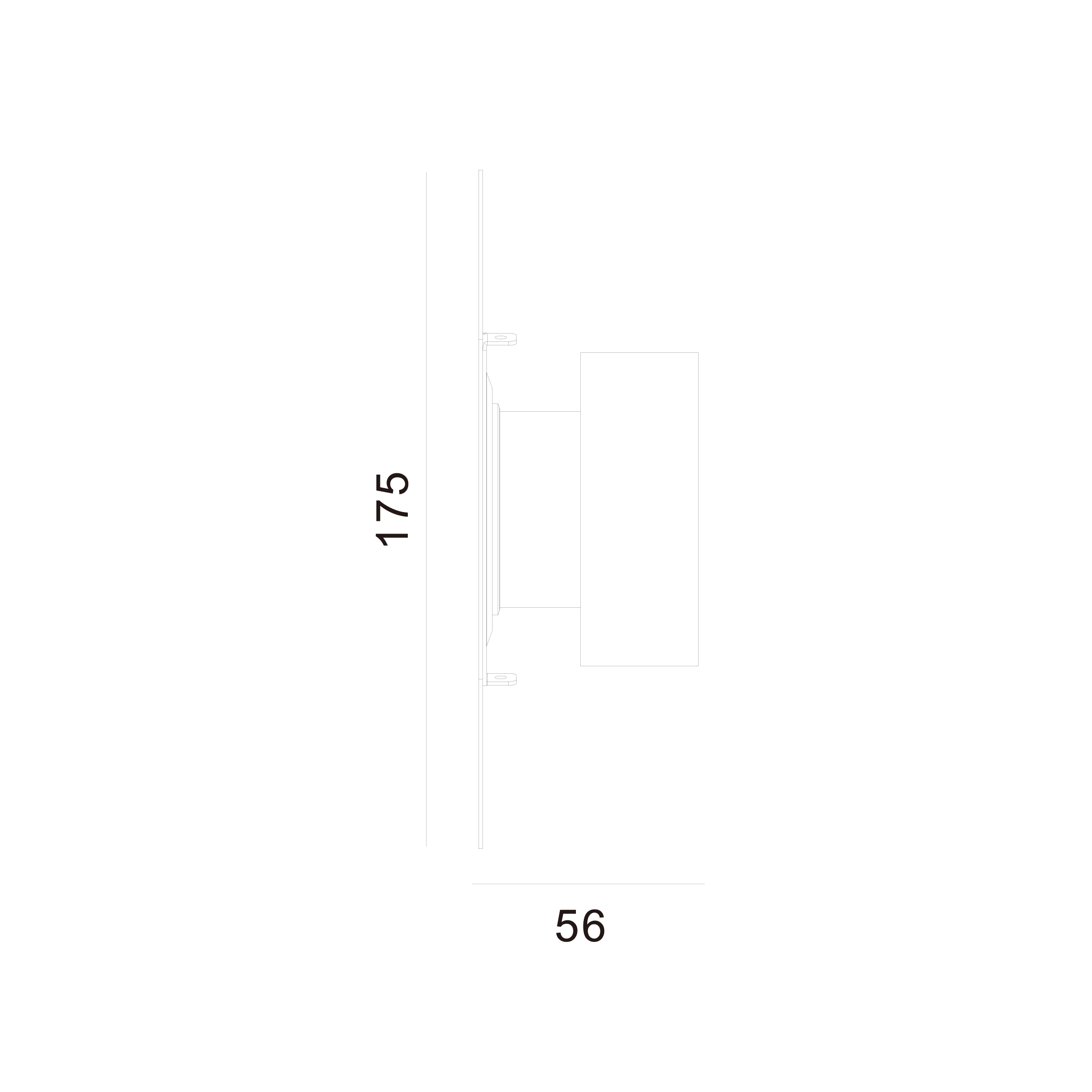hexagonal simple type wall light dimension