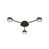 black three heads ceiling light