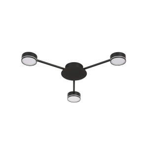 black three heads ceiling light