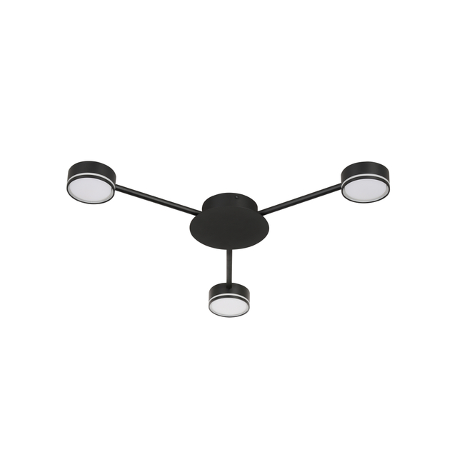 black three heads ceiling light
