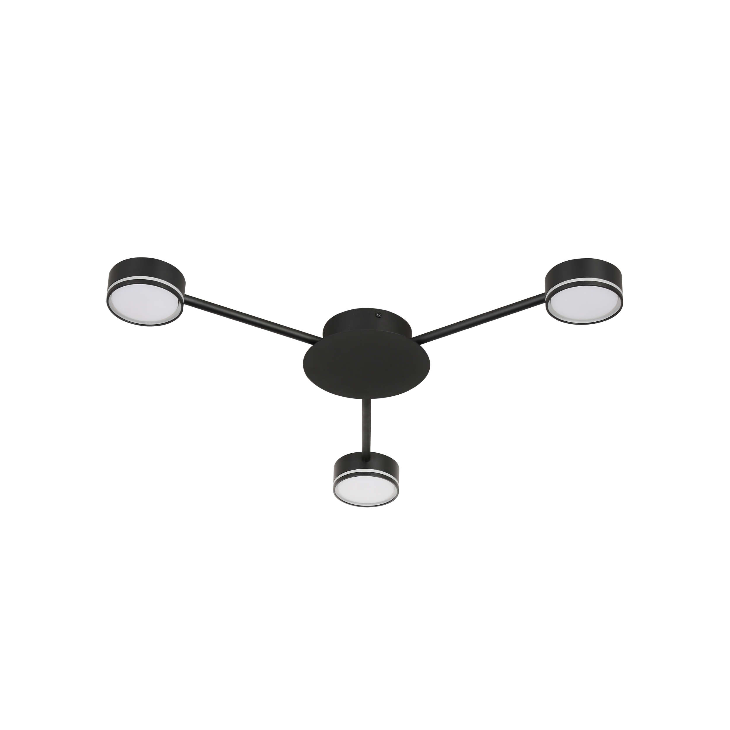 black three heads ceiling light