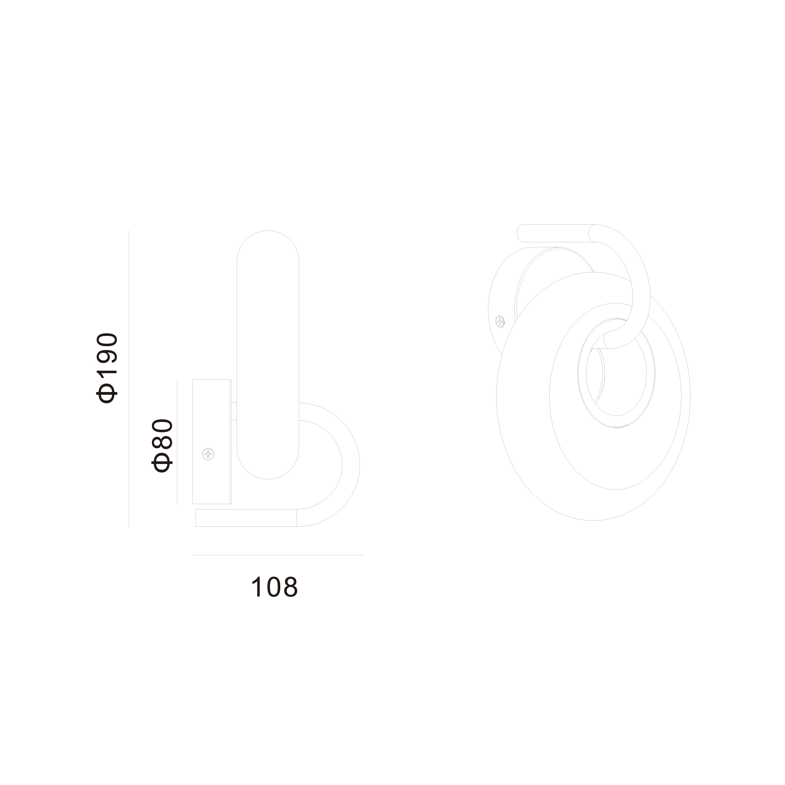 led wall light dimension