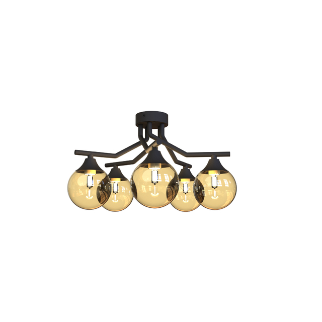 amber glass g9 wall light
