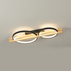 one big circle and one small circle wood ceiling light