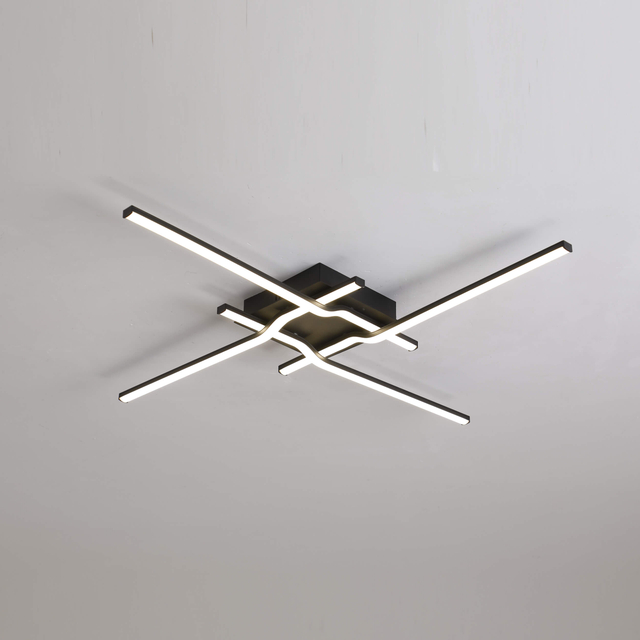 Twisted Knots Black Ceiling Light