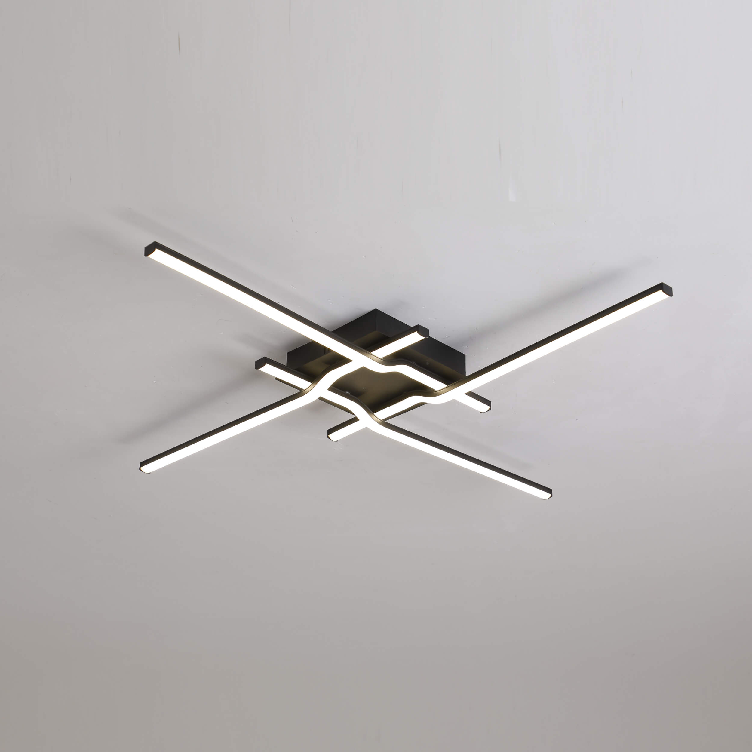 Twisted Knots Black Ceiling Light