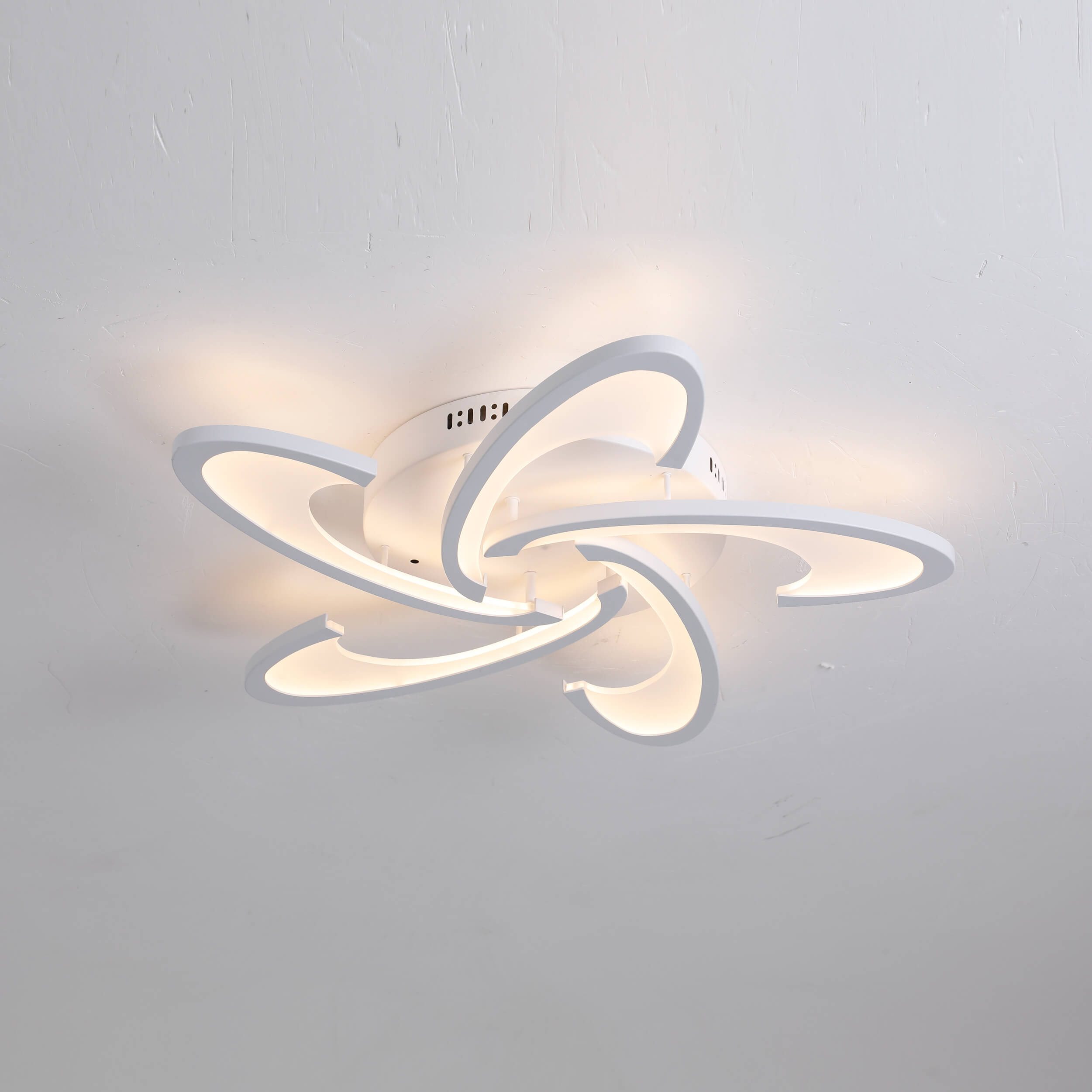 white fixture flower shape led ceiling lamp