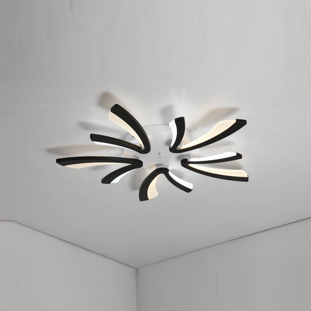 five blade curved led ceiling lamp