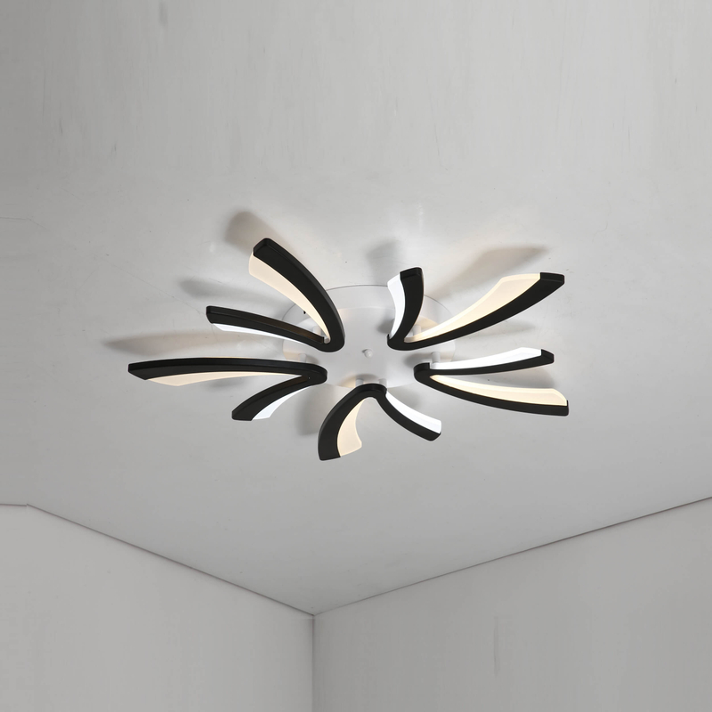 five blade curved led ceiling lamp