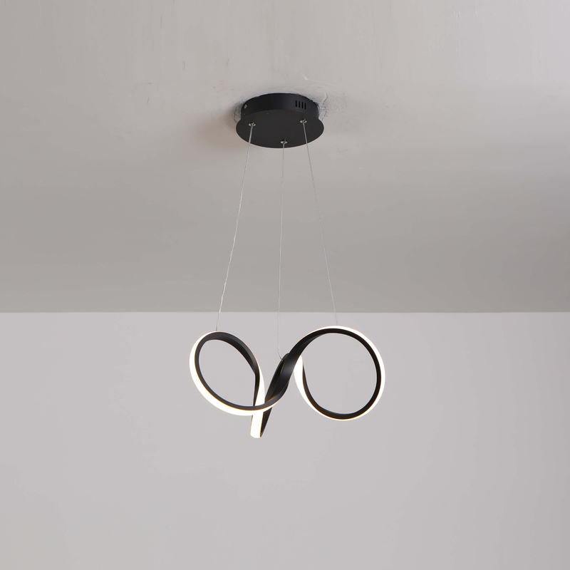 Stylish LED Chandelier Featuring Intertwined Rings