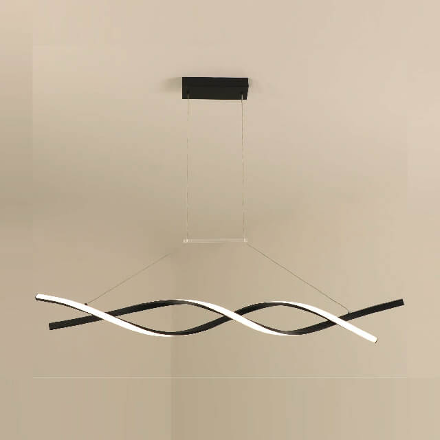 Modern LED pendant light with black base
