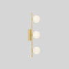 Elegant Brass Wall Lamp with Dual Spherical Luminaires