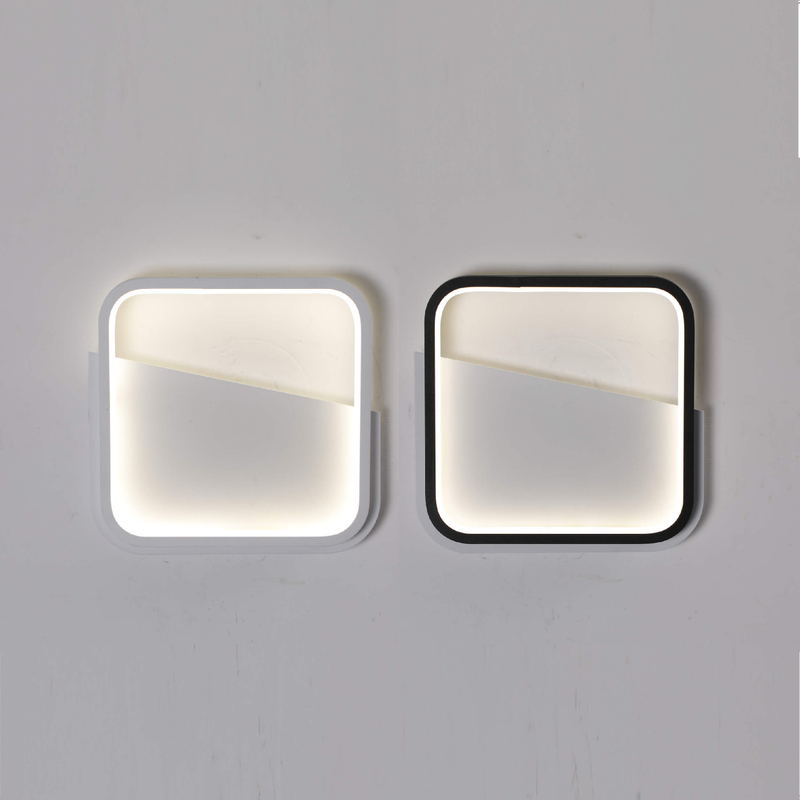 Black and white led wall light