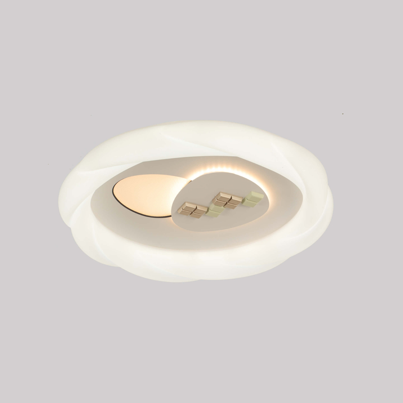 Ethereal Lighting Element: Soft, Airy Ceiling Lamp with Abstract Pattern